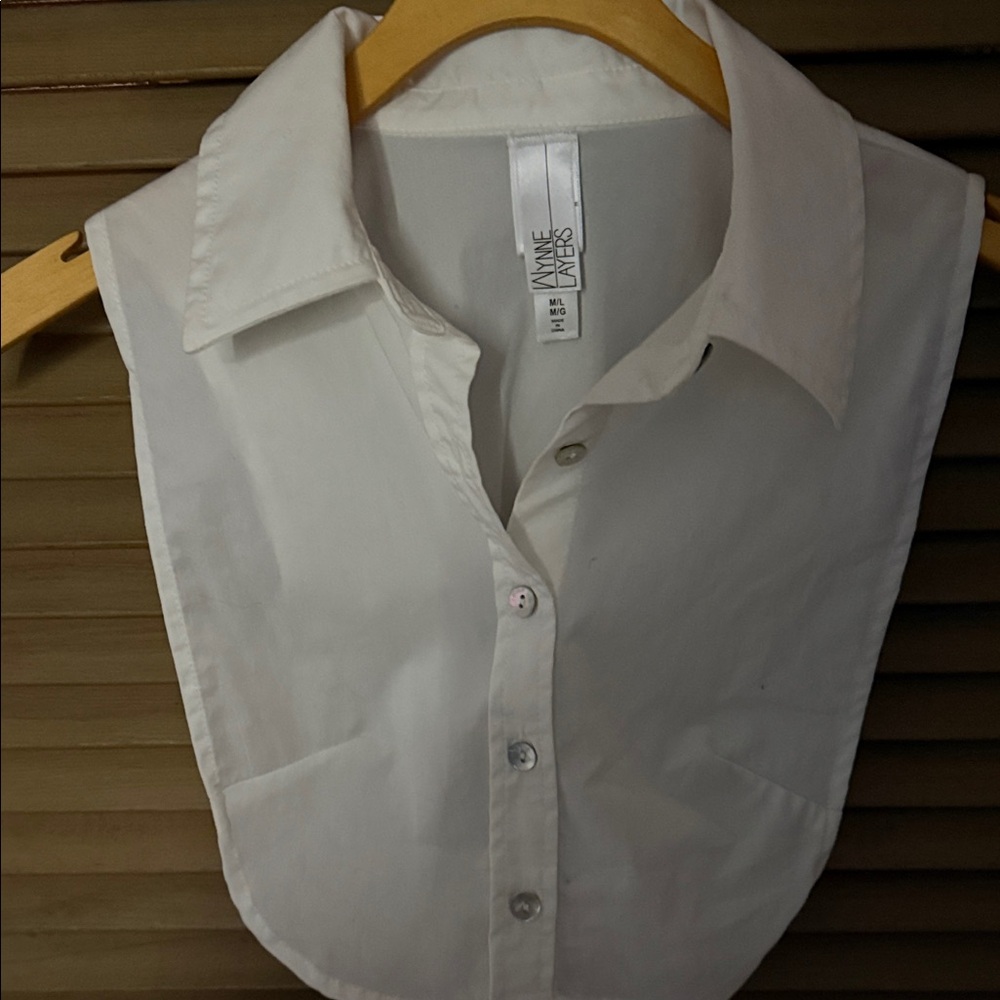 White womens dickie type button Shirt
